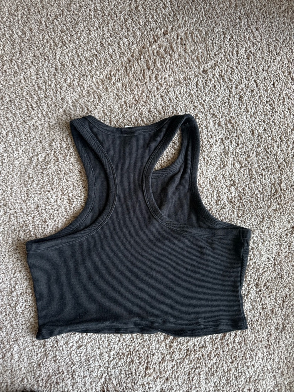 Alo Black Ribbed Racerback Crop Tank - Picture 8 of 12